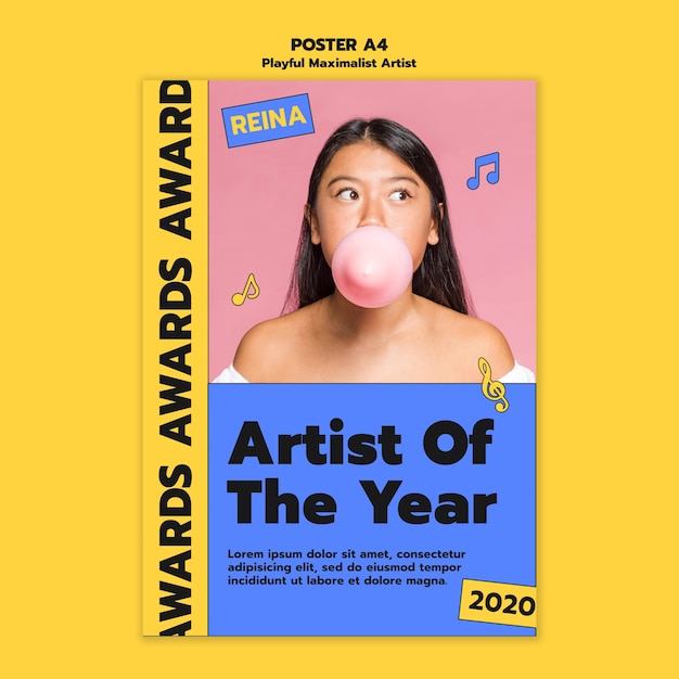 Artist awards poster template