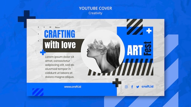 Arts and crafts youtube cover template