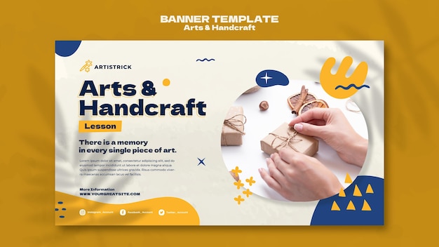 Arts and handcraft banner design template