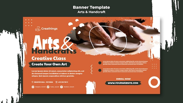 Arts and handcraft banner template