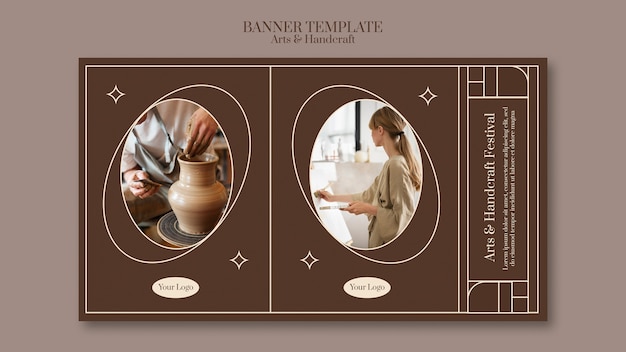 Free PSD arts and handcraft banner template