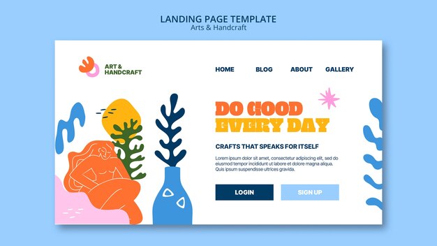 Arts and handcraft event landing page