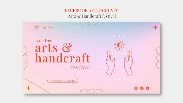 Free PSD arts and handcraft facebook template