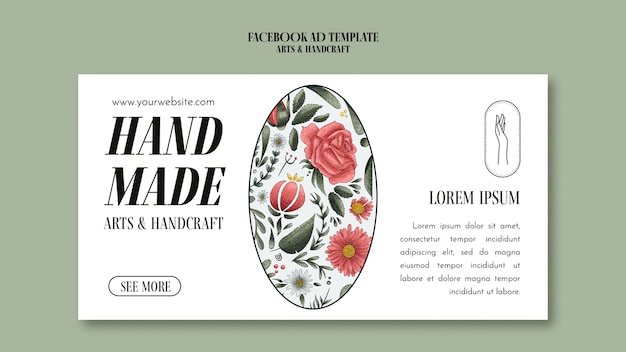 Free PSD arts and handcraft facebook template