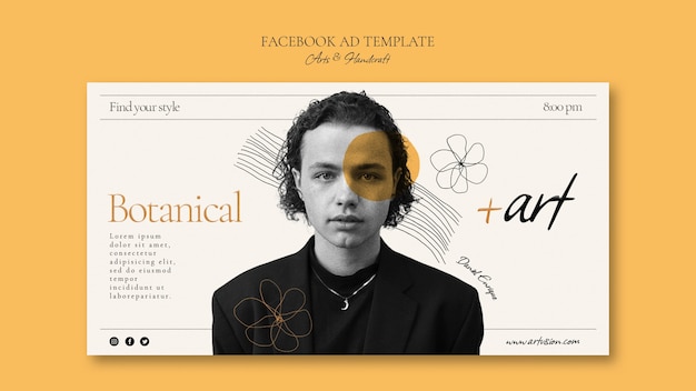 Free PSD arts and handcraft facebook template