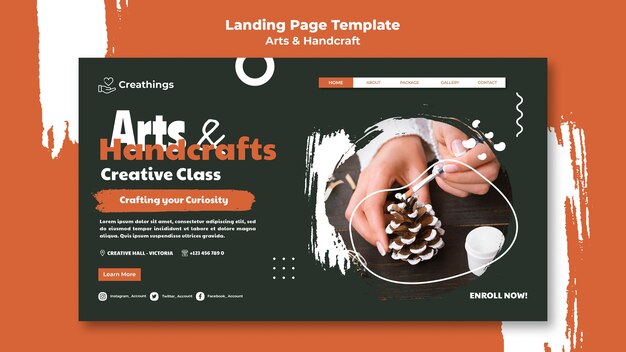 Arts and handcraft landing page