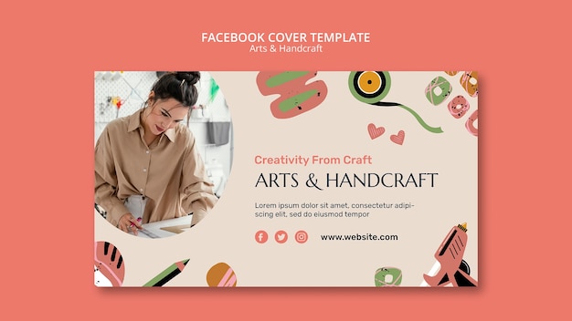 Free PSD arts and handcraft template design