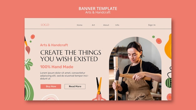 Free PSD arts and handcraft template design