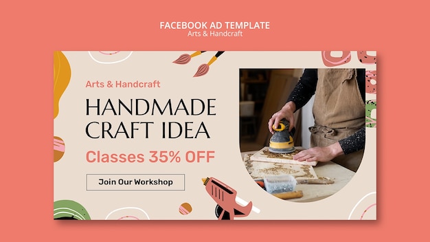 Free PSD arts and handcraft template design