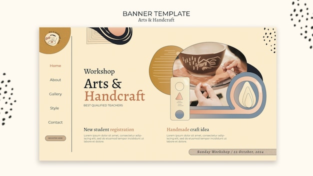 Free PSD arts and handcraft template design