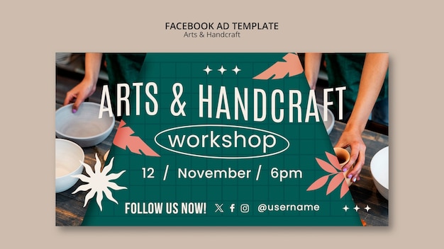 Free PSD arts and handcraft template design