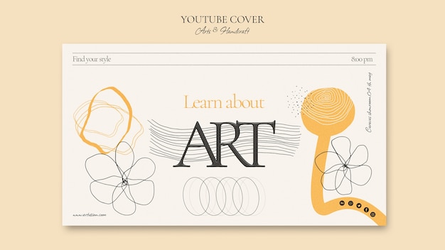 Free PSD arts and handcraft youtube cover