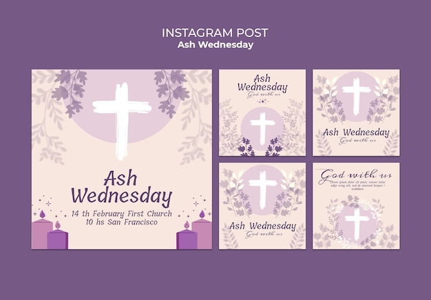 Ash wednesday celebration  instagram posts