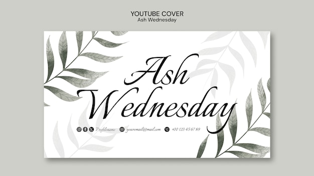 Free PSD ash wednesday celebration youtube cover