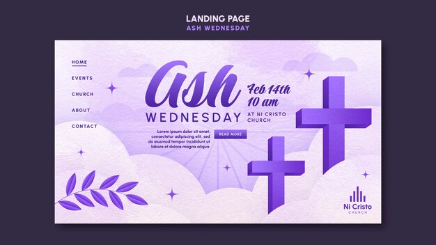 Ash wednesday template design