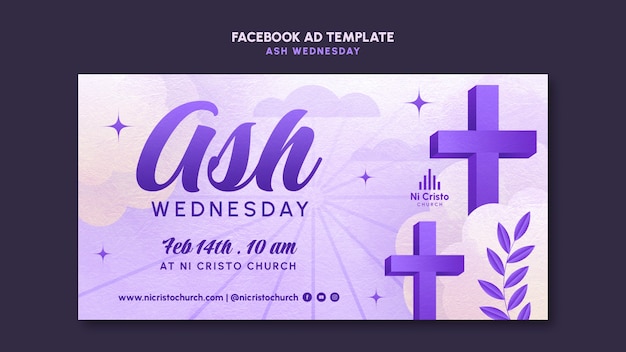 Ash wednesday template design