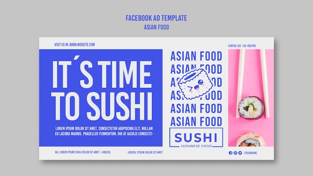 Free PSD asian food design template