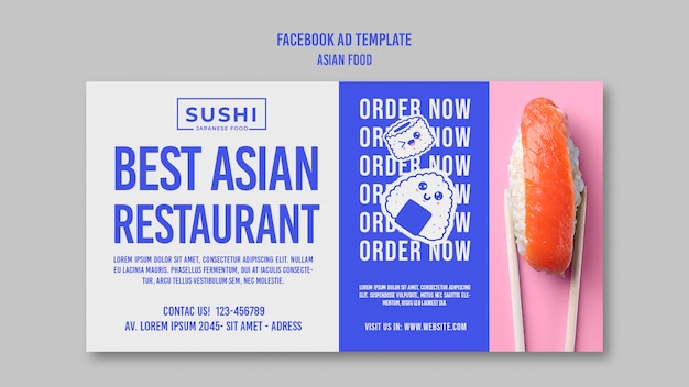 Free PSD asian food design template