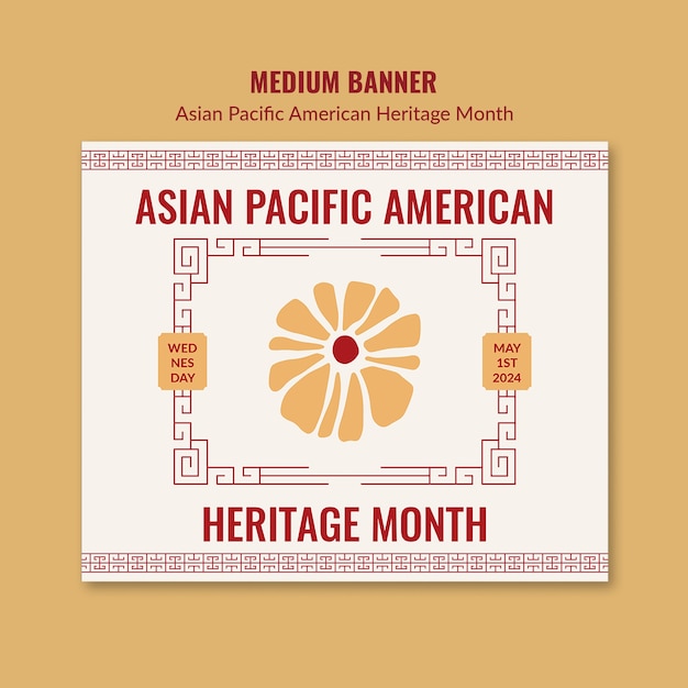 Free PSD asian pacific american heritage month banner template