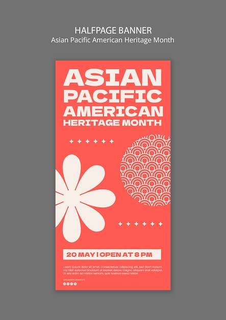 Free PSD asian pacific american heritage month banner template