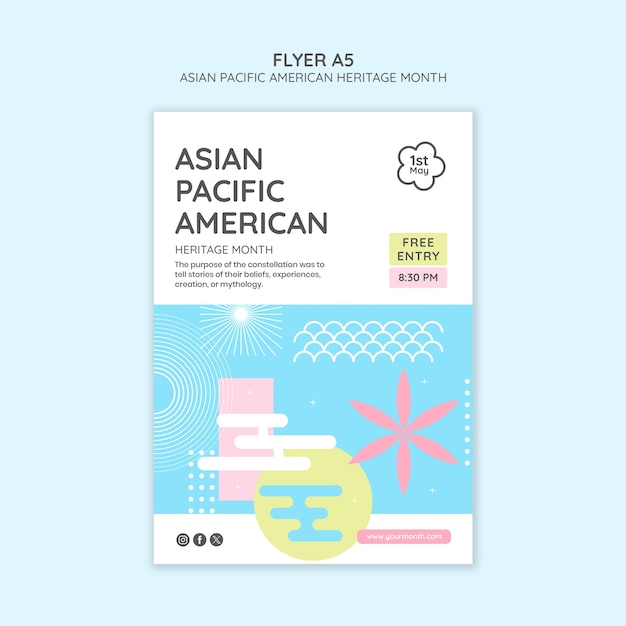 Free PSD asian pacific american heritage month poster