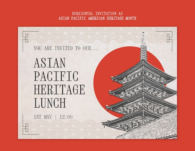 Free PSD asian pacific american heritage month template design