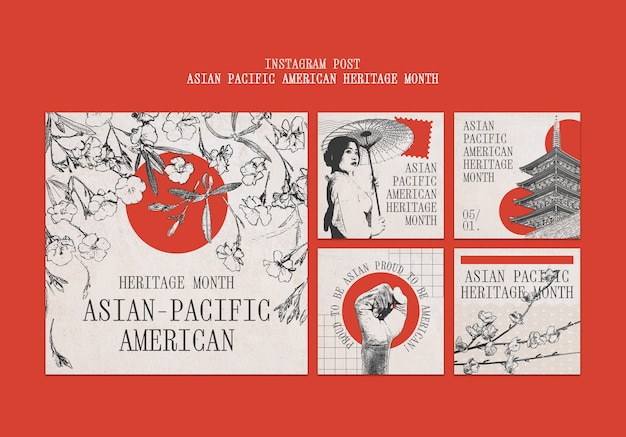 Free PSD asian pacific american heritage month template design