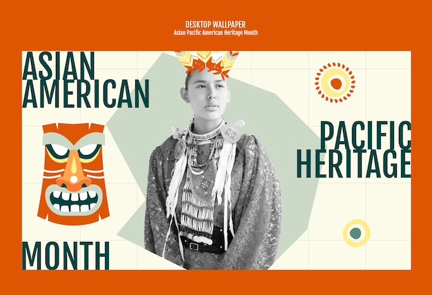 Free PSD asian pacific american heritage month template design