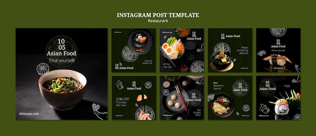 Free PSD asian restaurant  template design