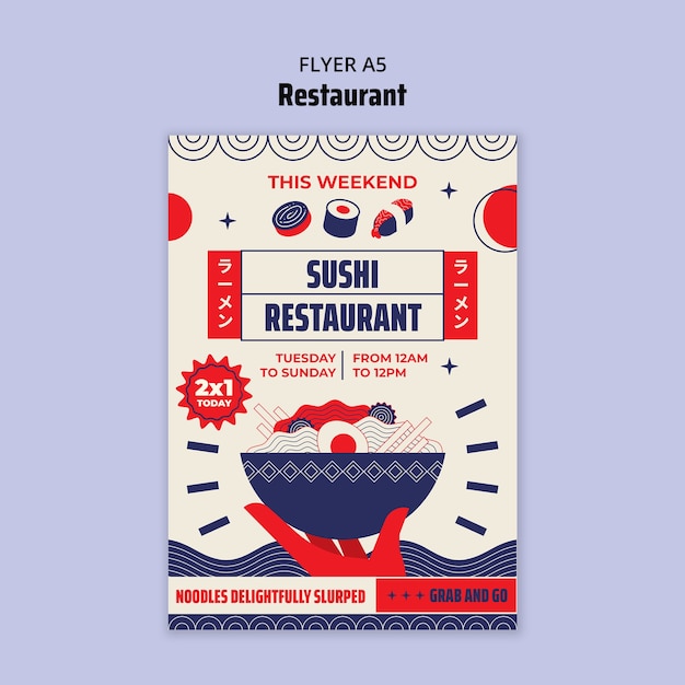 Free PSD asian restaurant template design