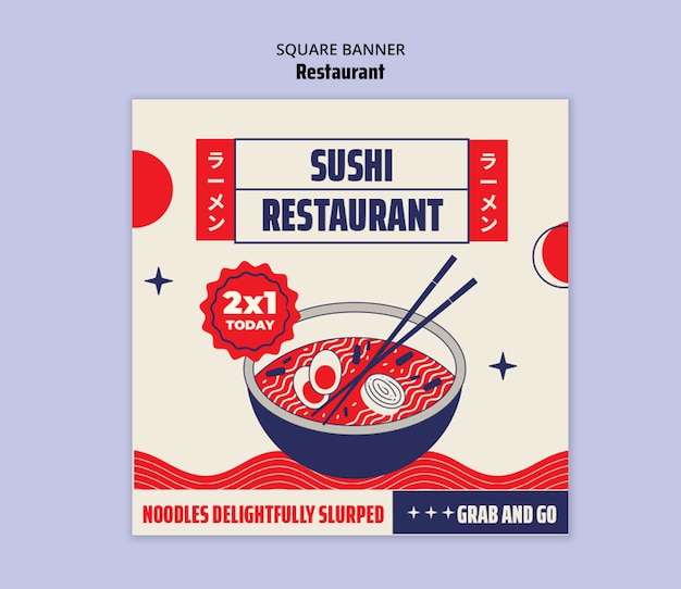 Asian restaurant template design