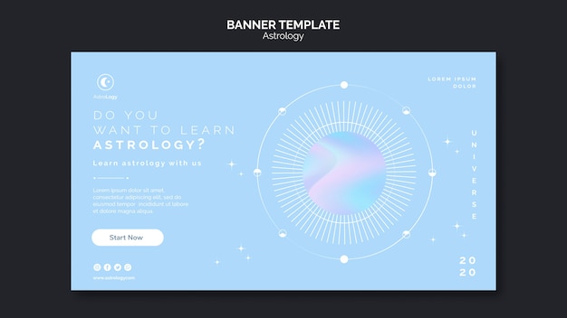 Free PSD astrology banner template