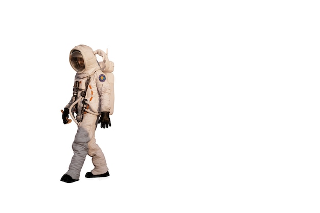 Free PSD astronaut wearing spacesuit