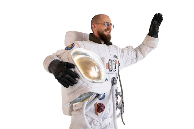 Free PSD astronaut wearing spacesuit