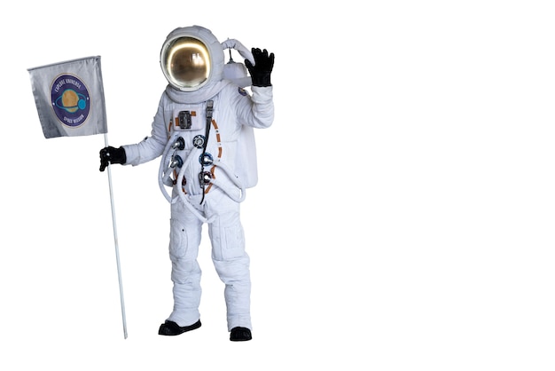 Free PSD astronaut wearing spacesuit