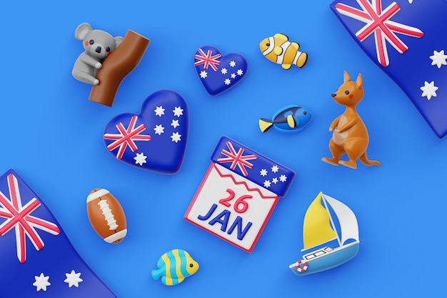 Free PSD australia day background