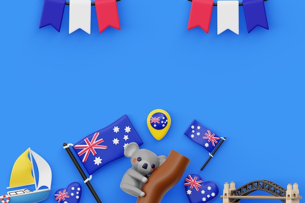 Free PSD australia day background