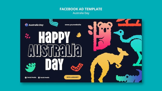 Free PSD australia day celebration  facebook template