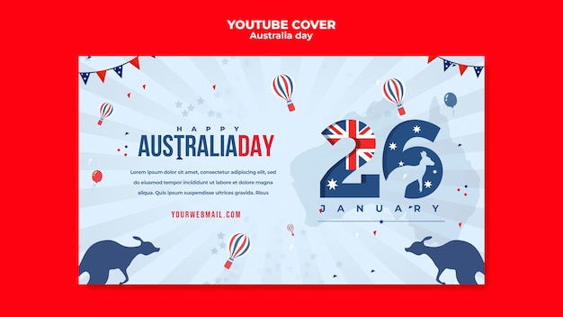 Free PSD australia day celebration  youtube cover