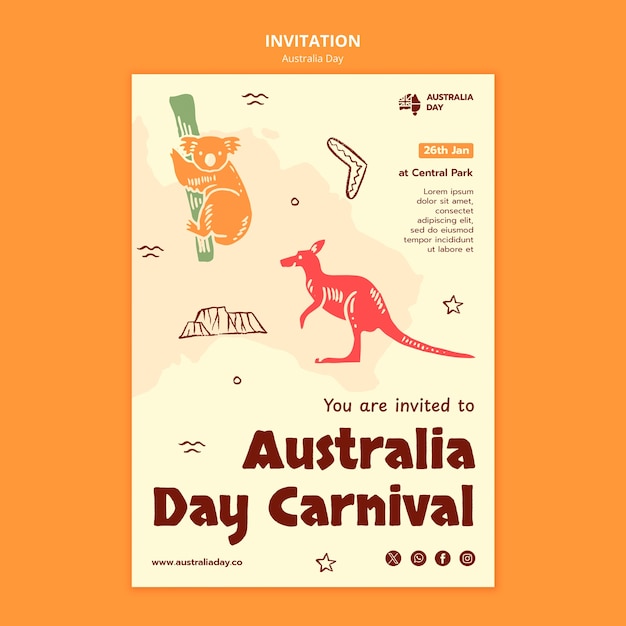 Free PSD australia day template design