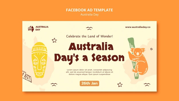 Free PSD australia day template design