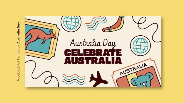 Free PSD australia day template design