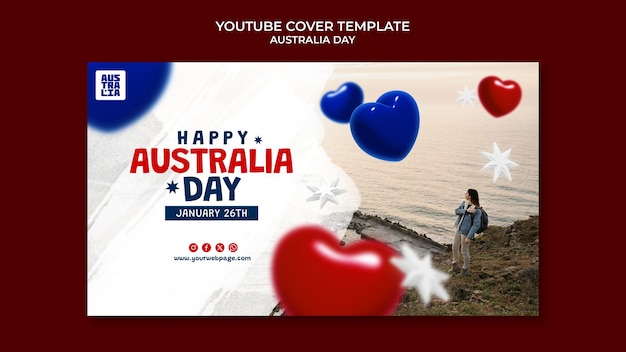 Free PSD australia day template design