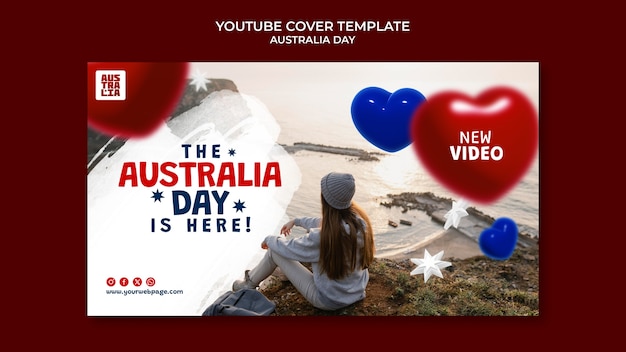 Free PSD australia day template design