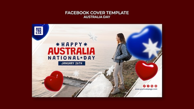 Free PSD australia day template design