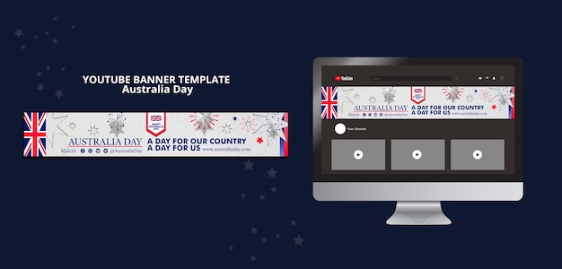 Free PSD australia day template design