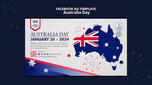 Free PSD australia day template design