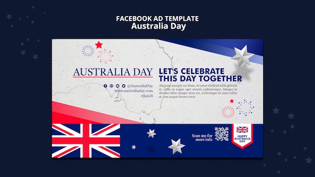 Free PSD australia day template design