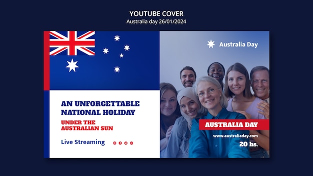 Free PSD australia day  template design