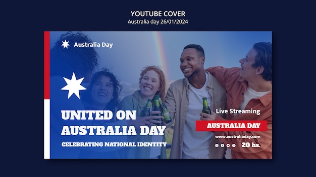 Free PSD australia day  template design